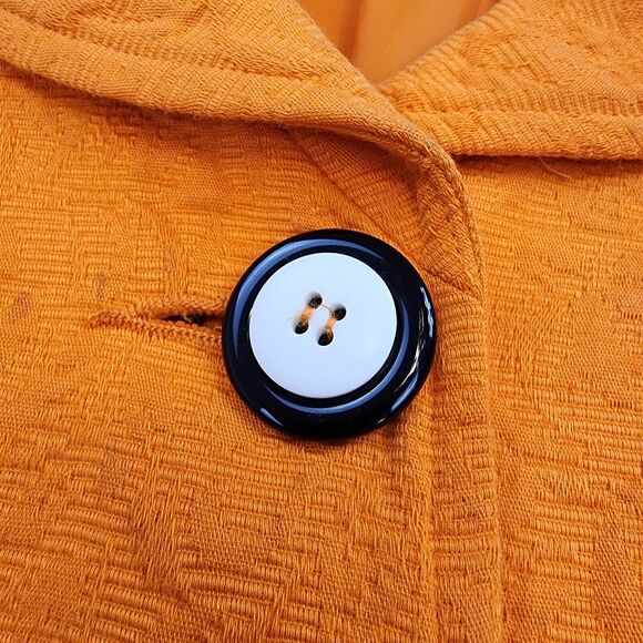 Teri Jon By Rickie Freeman Blazer Womens 4 Orange Floral Short Sleeve Career VTG - Picture 15 of 16